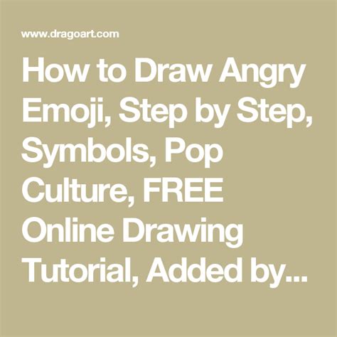 How To Draw Angry Emoji Step By Step Symbols Pop Culture Free Online Drawing Tutorial Added