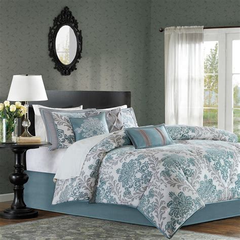 Get 5% in rewards with club o! Queen Size New Bella 7 Piece Comforter Set Blue Green ...