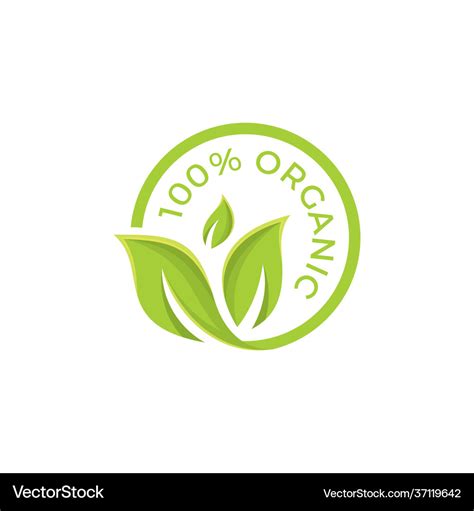 100 Organic Logo Simple Royalty Free Vector Image