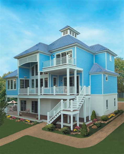 Sater Design Collections 6808 Santa Rosa Home Plan Beach Style