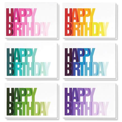 Coloring birthday cards box assortment set 8 pack kids. 48-Count Happy Birthday Photo Cards Assortment with ...