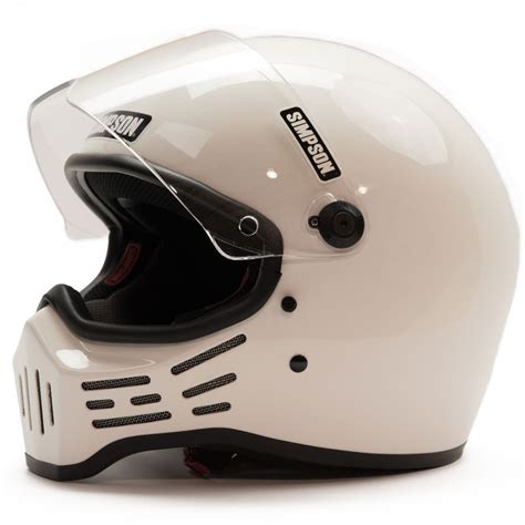Simpson M30 Bandit Helmet White Get Lowered Cycles