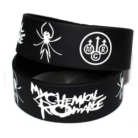 1pc My Chemical Romance Silicone Wristband Show Your Support Rubber Power Men Bracelet Spider
