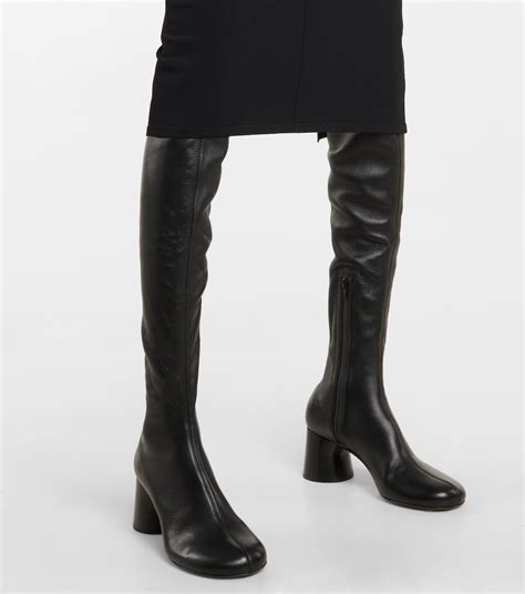 admiral leather over the knee boots in black khaite mytheresa