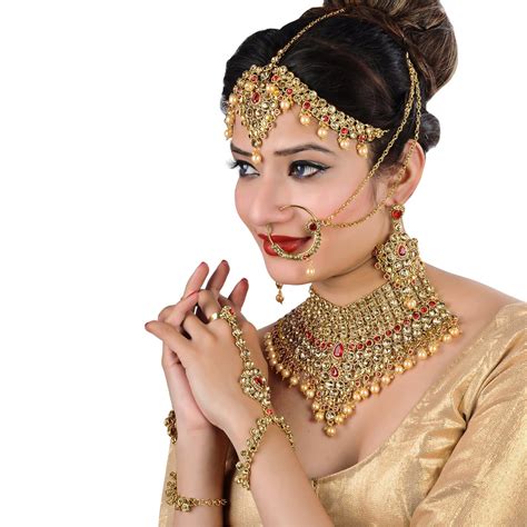 Indian Bridal Jewellery Set Heavy Full Wedding Jewelry Set For Bride Bridal Jewelry Set Etsy Uk