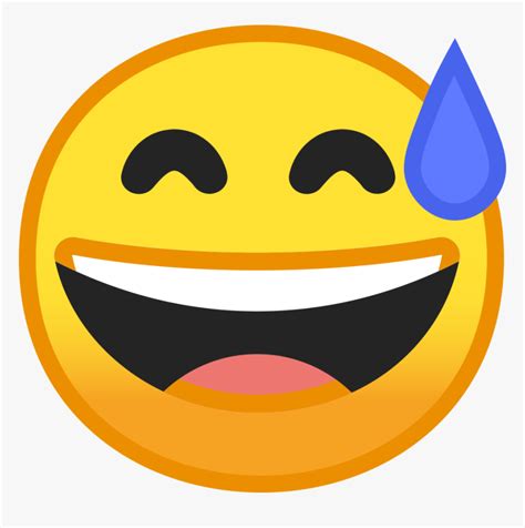 Grinning Face With Sweat Icon Que Significa Este Emoji 😅 Hd Png