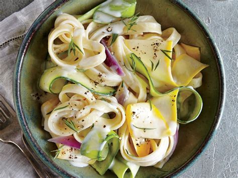Squash Ribbon Pasta With Herb Cream Sauce Get Excited About Dinner
