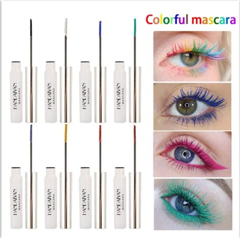 9 Colors Colored Mascara Set For Eyelashes Purple Blue