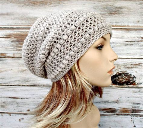 Boho Hat Crochet Hat Womens Hat Mens Hat Hipster Hat Slouchy