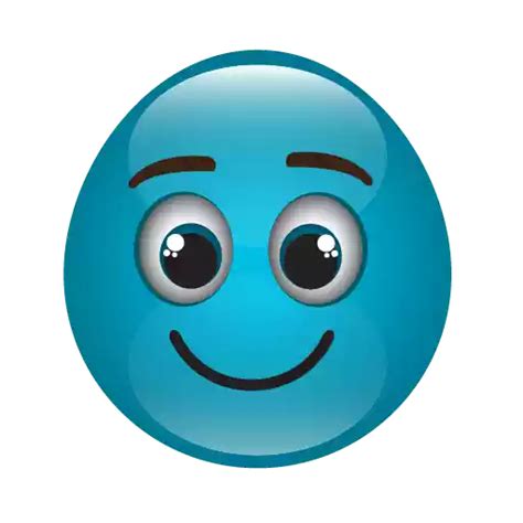 Blue Cute Emoji Set Blue Cute Emoji For Those Who Love The Color Blue