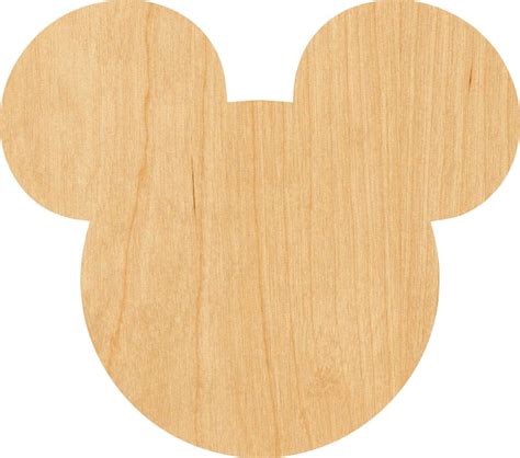 Mickey Mouse Head Wooden Laser Cut Out Shape Great For Etsy