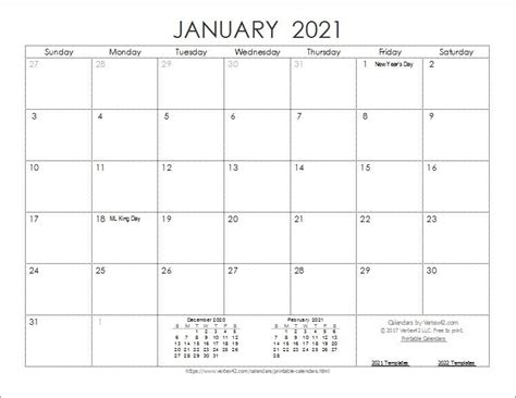 Portrait) on one page in easy to print pdf format. 2021 Monthly Calendar Template Word