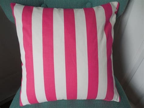 Pink White Stripe Outdoor Pillow Cover Beach By Wreathsplusbylyn