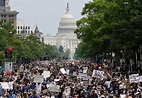 Tens of Thousands of protesters flood Washington DC and Streets near ...