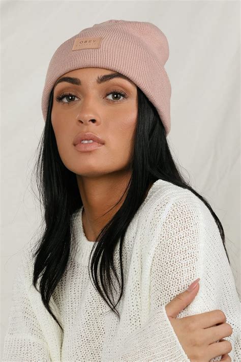 20 cute beanies for winter in 2022 pink beanies beanie outfit blush pink