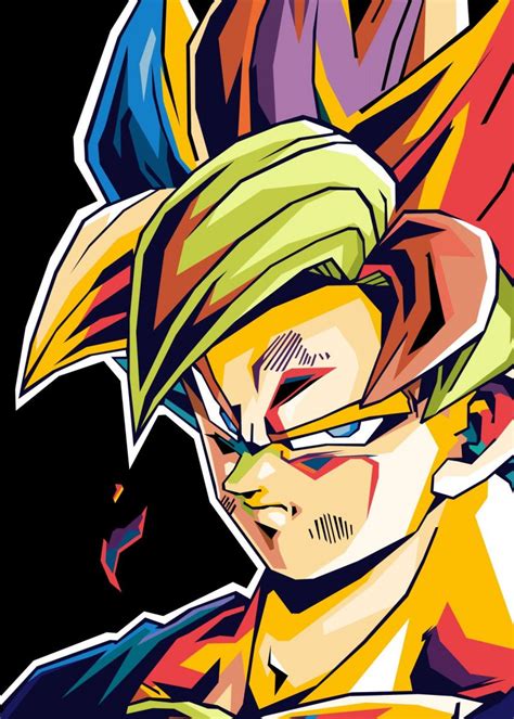 Maybe you would like to learn more about one of these? 'Goku Dragonball Popart' Metal Poster - Ardi Arumansah | Displate in 2021 | Dragon ball ...
