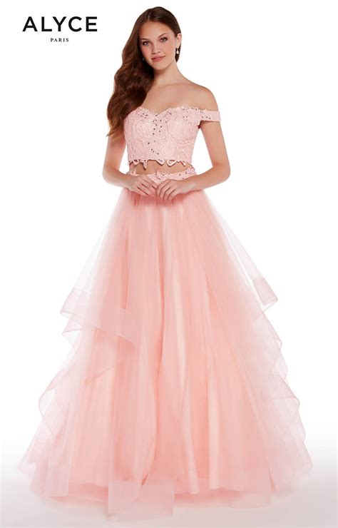 Alyce Paris 1300 Off The Shoulder Tulle Ball Gown Prom Dress