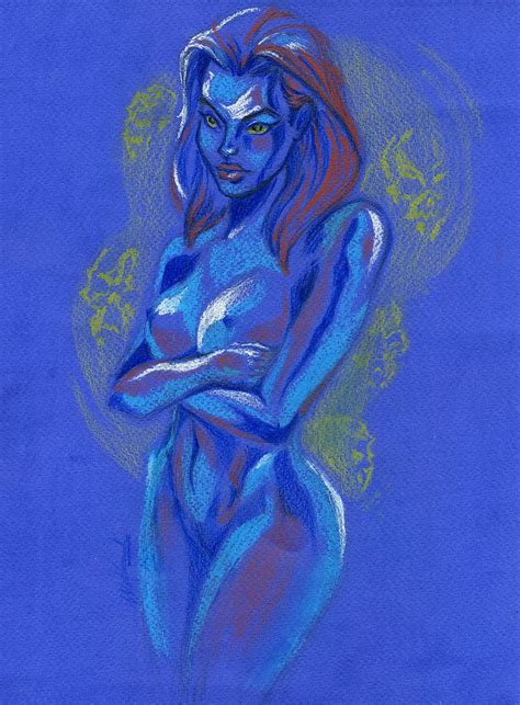 Rule Girls Blue Skin Breasts Erizabetitsme Female Female Only Marvel Mystique Naked Nude