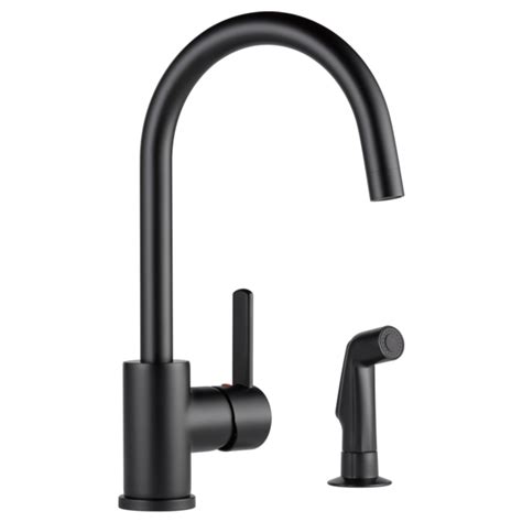 For whichever reason you're searching for a kitchen faucet with a side sprayer, you've come to the right place. P199152LF-BL - Single-Handle Kitchen Faucet with Spray