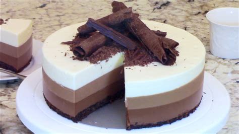 Triple Chocolate Mousse Cake Recipe No Bake