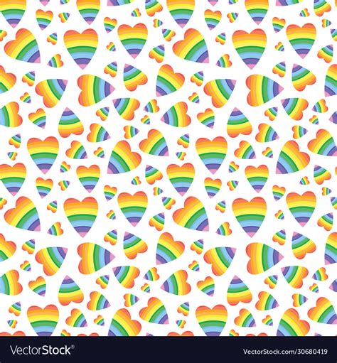Rainbow Hearts Background