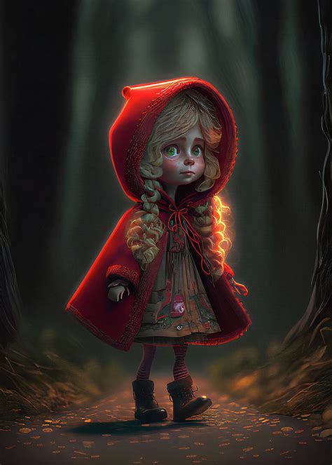 Little Red Riding Hood Digital Art By Martina Ovsak Pixels