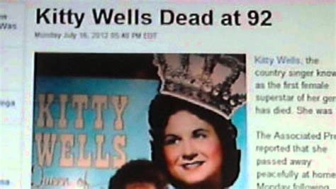 Kitty Wells Dead At 92 Rip Kitty Youtube