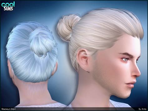 Anto Blackout Hair Out Now Messy Bun For Your Male Sims 4 Cas