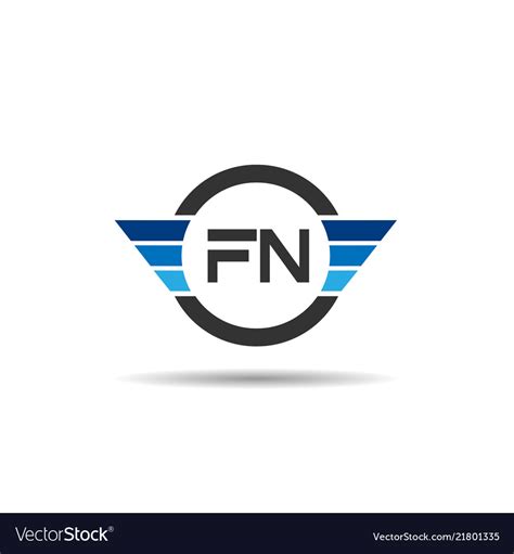 Initial Letter Fn Logo Template Design Royalty Free Vector