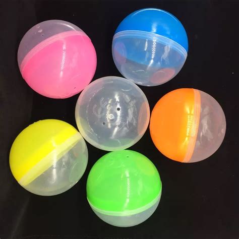 100mm plastic capsule toy capsules for vending empty half clear half colored plastic toys ball