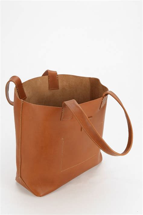 Lyst Frye Stitch Leather Tote Bag In Brown
