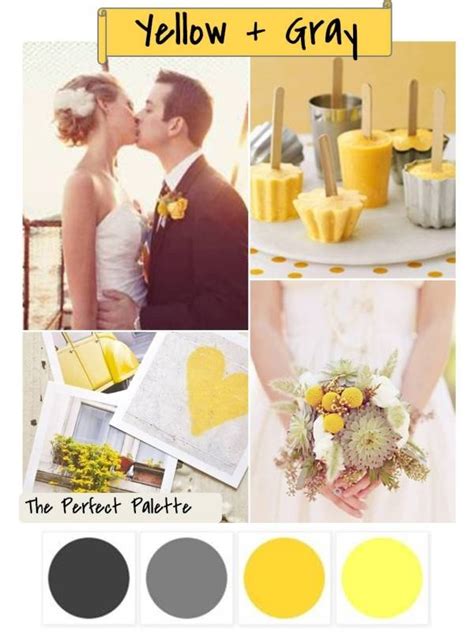 Yellow And Gray Wedding Color Scheme