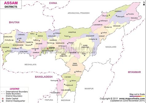 Political Map Of Assam With Districts