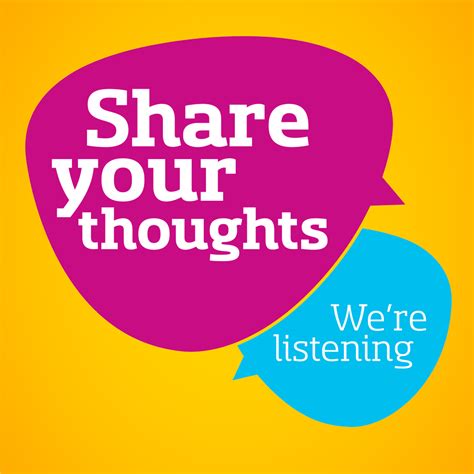 Share Your Thoughts Image And Text Bluewater Shopping And Retail