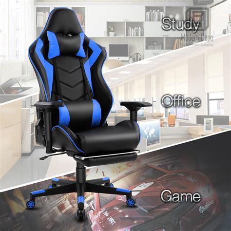 ··· china factory gaming chair with footrest bluetooth. Swivel Gaming Chair with Bluetooth Speaker Headrest ...