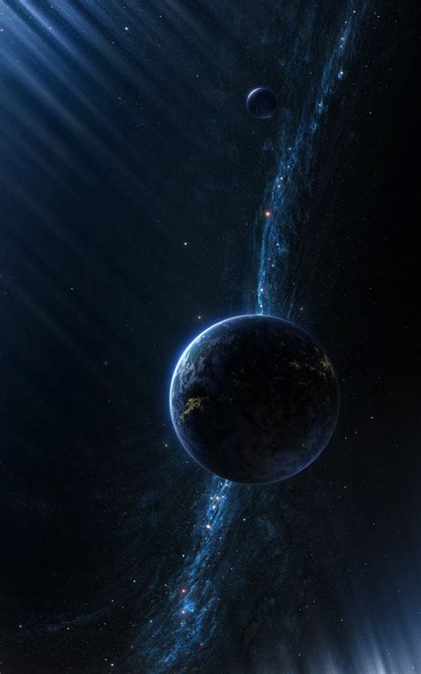 Black and yellow cosmic wallpaper, space, planet, asteroid, spaceship. digital Art, Portrait Display, CGI, Space, Universe ...