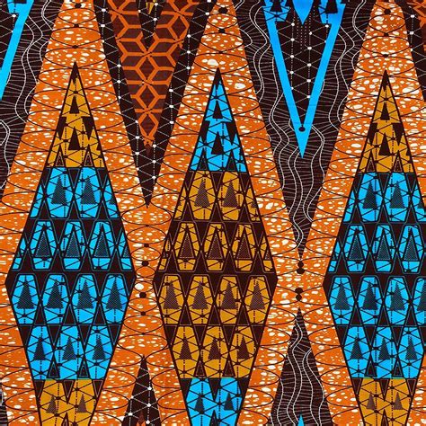 Boldly Colored African Wax Print Fabric From Ghana African Wax Print