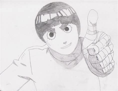 Rock Lee Thumbs Up Drawn By Mega Trainer On Deviantart