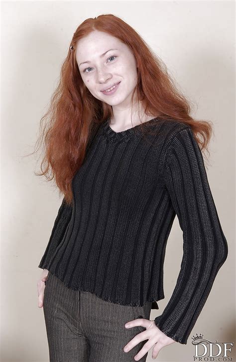 Milena Lisitsina Skinny Redhead Teen With Perky Titties Undressing And