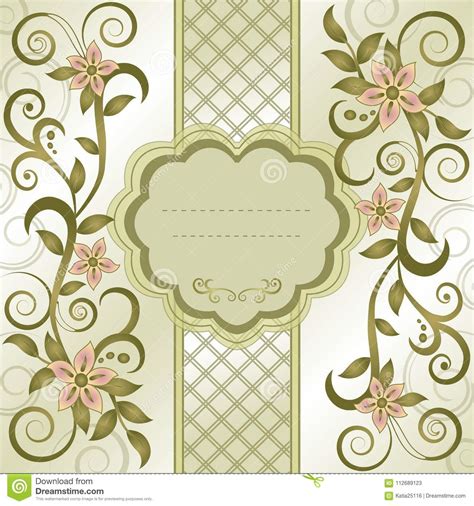 Elegant Invitation Cards Vector Illustration Stock Vector