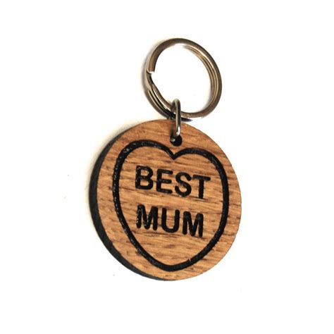 Personalised Love Heart Keyring By Bespoke And Oak Co