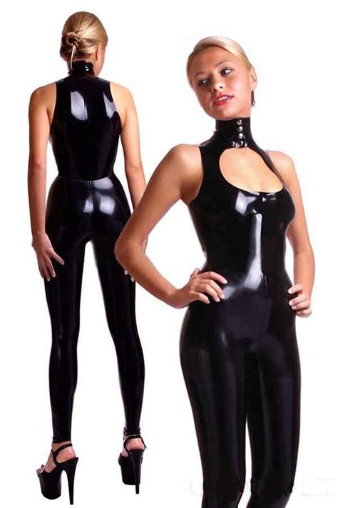 Fashion Women Sexy Latex Rubber Catsuit For Adult Gummi 04mm Fetish