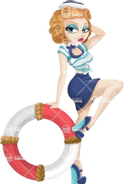 Sexy Sailor Girl Cartoon Stock Graphic Graphicmama