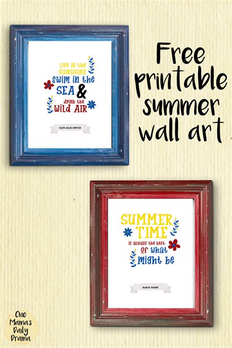 Printable Summer Wall Art Quotes Free Download