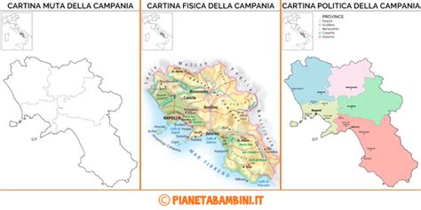 Cartina Muta Fisica E Politica Della Campania Da Stampare