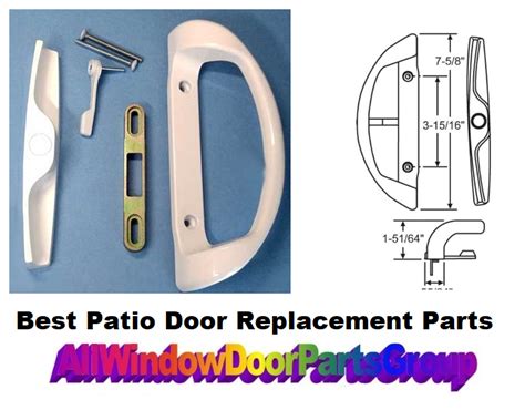 Guardian Tempered Glass Sliding Patio Door Parts Handle Replacements