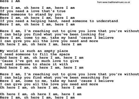Dolly Parton Song Here I Am Lyrics