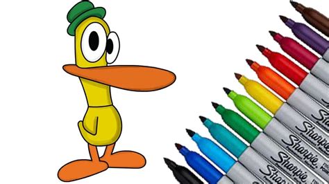 Pocoyo Pato How To Draw And Coloring Fun New Hd Video For Kids Youtube