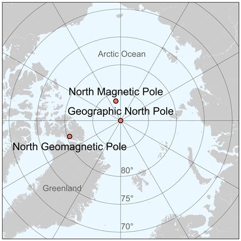 Pôle Nord Magnétique • Carte •