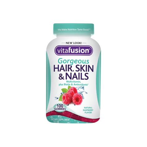 Vitafusion Gorgeous Hair Skin And Nails Multivitamin Gummies Raspberry